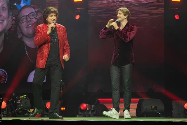 Schlager Night of the Year 2025 Olaf der Flipper and Vincent Gross at the Schlager Night of the Year 2025 on 06 12 2025 in the Festhalle Frankfurt Frankfurt Festhalle Hessen