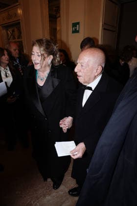 Milan, Guests arrive at the 2025 La Scala Premiere with Shostakovich s opera A Lady Macbeth of the Mtsensk District at Teatro alla Scala. Pictured: Diana Bracco (President and CEO of Bracco), Fedele Confalonieri (President of Mediaset)  Copyright: xAlessandroxBremecx xipa-agency.netx xx IPA_Agency_IPA68888691