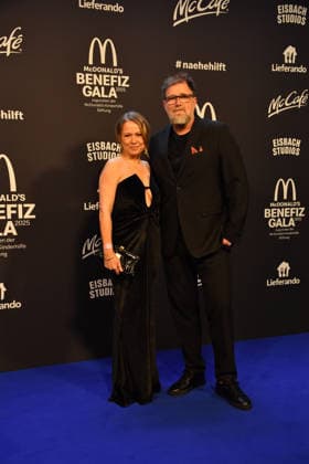 Nova Meierhenrich and Brian Bojsen McDonalds Benefit Gala McDonalds Childrens Aid Foundation Eisbach Studios Munich 06 December 2025