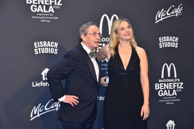 Wigald Boning with wife Teresa McDonalds Benefit Gala McDonalds Childrens Aid Foundation Eisbach Studios Munich 06 December 2025
