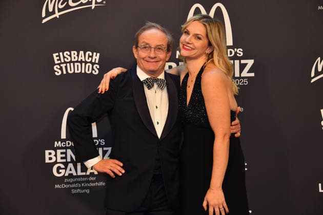 Wigald Boning with wife Teresa McDonalds Benefit Gala McDonalds Childrens Aid Foundation Eisbach Studios Munich 06 December 2025