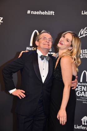 Wigald Boning with wife Teresa McDonalds Benefit Gala McDonalds Childrens Aid Foundation Eisbach Studios Munich 06 December 2025