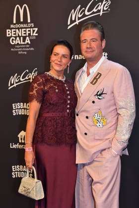 Sasha with wife Julia Röntgen McDonalds Benefit Gala McDonalds Childrens Aid Foundation Eisbach Studios Munich 06 December 2025