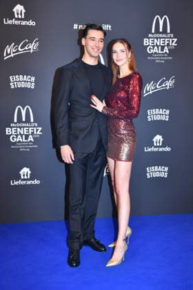Diego Pooth with girlfriend Louisa Büscher McDonalds Benefit Gala McDonalds Childrens Aid Foundation Eisbach Studios Munich 06 December 2025