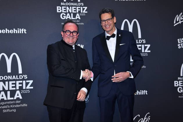 Clemens Baumgärtner and Adrian Köstler McDonalds Benefit Gala McDonalds Childrens Aid Foundation Eisbach Studios Munich 06 December 2025