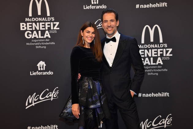 Alexander Mazza with wife Viola McDonalds Benefit Gala McDonalds Childrens Aid Foundation Eisbach Studios Munich 06 December 2025