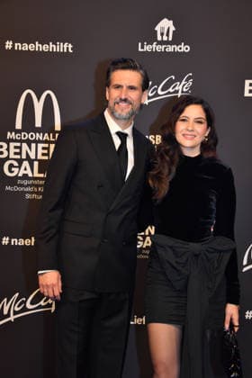 Tom Beck with wife Chryssanthi Kavazi McDonalds Benefit Gala McDonalds Childrens Aid Foundation Eisbach Studios Munich 06 December 2025