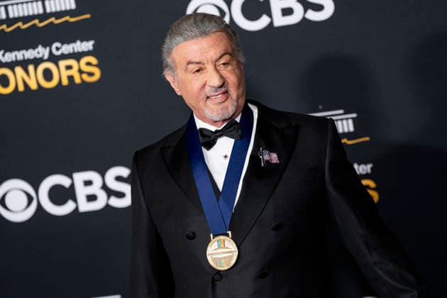 Kennedy Center Honoree Actor and Producer Sylvester Stallone arrives on the red carpet for the 48th annual Kennedy Center Honors at the Kennedy Center in Washington DC on Sunday, December 7, 2025. President Donald Trump will host this year s event, which honors songwriter George Strait, actors Michael Crawford and Sylvester Stallone, singer Gloria Gaynor, and the rock band Kiss.  WAP20251207555 BONNIExCASH