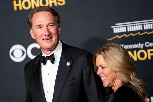 Governor of Virginia Glenn Youngkin arrives on the red carpet for the 48th annual Kennedy Center Honors at the Kennedy Center in Washington DC on Sunday, December 7, 2025. President Donald Trump will host this year s event, which honors songwriter George Strait, actors Michael Crawford and Sylvester Stallone, singer Gloria Gaynor, and the rock band Kiss.  WAP20251207562 BONNIExCASH