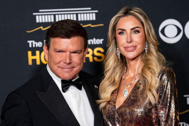 Journalist Bret Baier and his wife, Amy Baier, arrive on the red carpet for the 48th annual Kennedy Center Honors at the Kennedy Center in Washington DC on Sunday, December 7, 2025. President Donald Trump will host this year s event, which honors songwriter George Strait, actors Michael Crawford and Sylvester Stallone, singer Gloria Gaynor, and the rock band Kiss.  WAP20251207563 BONNIExCASH