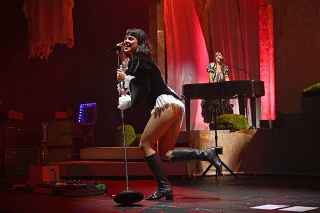 The Last Dinner Party performing at Brixton Academy LONDON, ENGLAND - DECEMBER 07: Abigail Morris of ˜The Last Dinner Party™ performing at Brixton Academy on December 07, 2025 in London, England. CAP MAR MAR Great Britain Copyright: xMartinxHarris CapitalxPicturesx