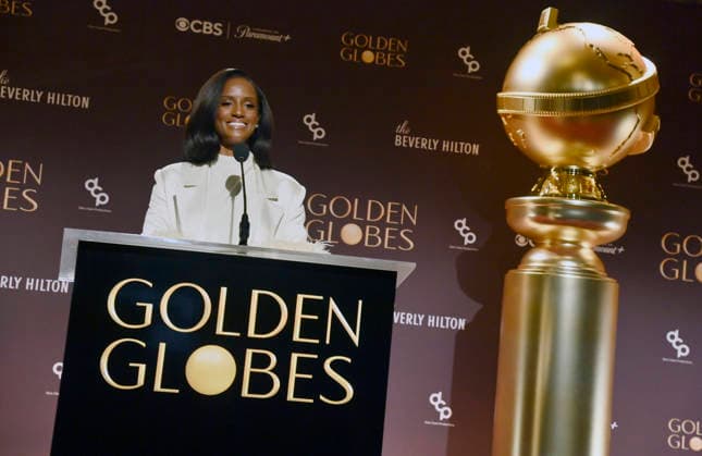 Skye P. Marshall announces nominations for the 83rd Annual Golden Globe Awards in Beverly Hills, California on Monday, December 8, 2025. The Golden Globes will air on CBS and stream on Paramount+ on Sunday, Jan. 11, at 8 p.m. ET.  LAP2025120805 JIMxRUYMEN