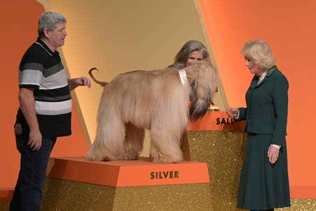 Queen Camilla visits the set of the TV Show Rivals Queen Camilla visits the set of the TV Show Rivals in Bristol, UK, on the 8th December 2025. Picture by Anthony Upton WPA-Pool Bristol Bristol United Kingdom  WHA-0806
