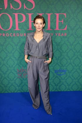 Jeannine Michaelsen at the premiere of the series Miss Sophie Same Procedure As Every Year Amazon Prime on 8 12 2025 at Claerchens Ballhaus in Berlin Miss Sophie series premiere in Berlin