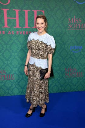 Nikola Kastner at the premiere of the series Miss Sophie Same Procedure As Every Year Amazon Prime on 8 12 2025 at Claerchens Ballhaus in Berlin Miss Sophie series premiere in Berlin