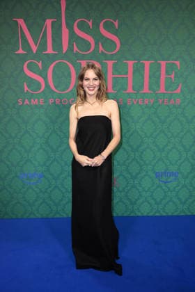 Alicia von Rittberg at the premiere of the series Miss Sophie Same Procedure As Every Year Amazon Prime on 8 12 2025 at Claerchens Ballhaus in Berlin Miss Sophie series premiere in Berlin