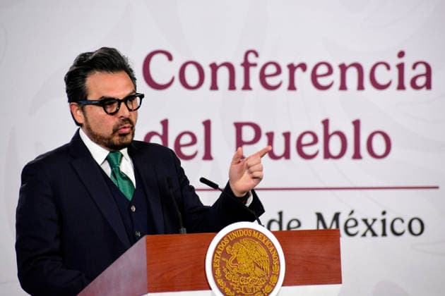 Mexico™s President Claudia Sheinbaum News Conference Director of the Mexican Social Security Institute (IMSS), ZoÃ Robledo speaks during a briefing conference at National Palace. on December 8, 2025 in Mexico City, Mexico. (Photo by Luis Barron Eyepix Group) Copyright: xLuisxBarronx xEyepixxGroupx LB_08122025_173817