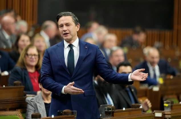 December 8, 2025, Ottawa, On, Canada: Conservative Leader Pierre Poilievre rises during Question Period on Parliament Hill in Ottawa, Monday, Dec. 8, 2025. Ottawa Canada  - ZUMAc35_ 20251208_zaf_c35_061 Copyright: xAdrianxWyldx