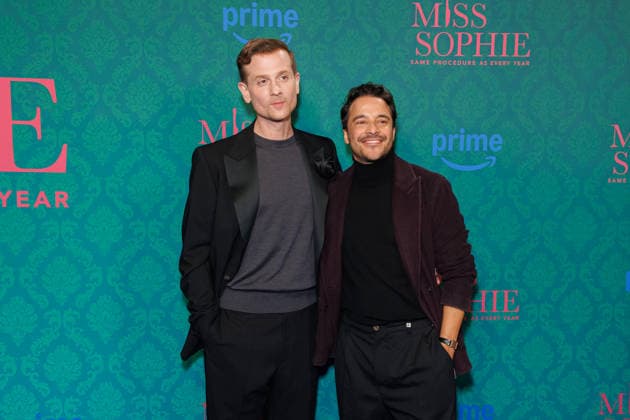 Amazon Premiere Miss Sophie Same Procedure As Every Year Christoph Schechinger and Kostja Ullmann at the premiere of the Amazon Prime series Miss Sophie Same Procedure As Every Year at Clärchens Ballhaus on 08 12 2025 in Berlin Copyright: xEventpressxKochanx