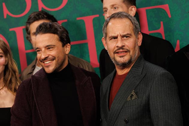 Amazon Premiere Miss Sophie Same Procedure As Every Year Kostja Ullmann and Moritz Bleibtreu at the premiere of the Amazon Prime series Miss Sophie Same Procedure As Every Year at Clärchens Ballhaus on 08 12 2025 in Berlin Copyright: xEventpressxKochanx