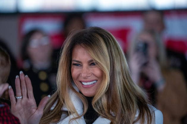 December 8, 2025, Quantico, Virginia, USA: The First Lady MELANIA TRUMP joins Lieutenant General Leonard F. Anderson, US Marine Corps Reserve, and Santa Claus at the annual Toys for Tots Charity Drive at Marine Corps Base Quantico on December 8, 2025. The First Lady helped sort toys, write Christmas cards, and took selfies with children from Marine Corps Base Quantico. Quantico United States - ZUMAl312 20251208_new_l312_056 Copyright: xAndrewxLeydenx