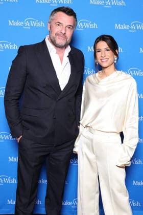 Exclusive - Make a Wish Gala - Paris Exclusive - Arnaud Ducret and Helene Mannarino attends Make a Wish Gala in Paris, France on December 08, 2025. Photo by Jerome Domine ABACAPRESS.COM France  Copyright: xDominexJerome ABACAx