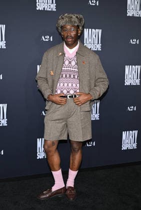 ˜Marty Supreme™ Los Angeles Premiere Tyler The Creator arriving to the Los Angeles premiere of Marty Supreme™ at the Samuel Goldwyn Theater on December 8, 2025 in Beverly Hills, Ca. Beverly Hills Samuel Goldwyn Theater California USA Copyright: xLisaxOConnor xAFF-USA.COMx
