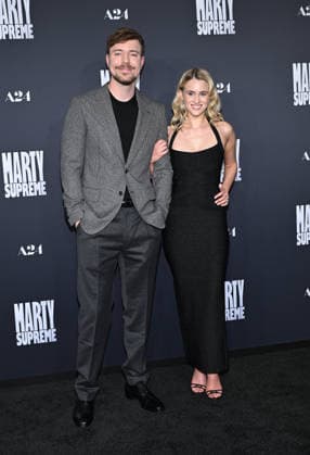 ˜Marty Supreme™ Los Angeles Premiere MrBeast aka Jimmy H. Donaldson and Thea Booysen arriving to the Los Angeles premiere of Marty Supreme™ at the Samuel Goldwyn Theater on December 8, 2025 in Beverly Hills, Ca. Beverly Hills Samuel Goldwyn Theater California USA Copyright: xLisaxOConnor xAFF-USA.COMx