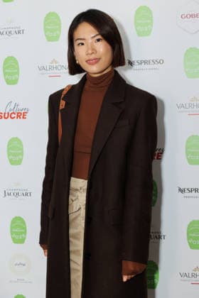 Fou de Patisserie Awards ceremony at the Madeleine theatre Celebrity arrivals on the red carpet Ceremonie des Trophees Fou de Patisserie au theatre de la Madeleine Arrivees des celebrites sur le tapis rouge Alice Lin 451371 2025 12 08 Paris France  Copyright: xSebastienxFremontx xStarfacex STAR_451371_032