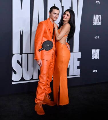 Cast member Timothee Chalamet and Kylie Jenner attend the special screening of the motion picture sports drama Marty Supreme at the Samuel Goldwyn Theater in Beverly Hills, California on Monday, December 8, 2025. Storyline: Marty Mauser, a young man with a dream no one respects, goes to hell and back in pursuit of greatness.  LAP20251208801 JIMxRUYMEN