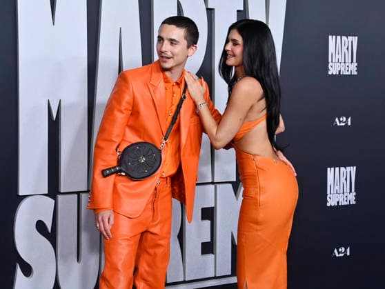 Cast member Timothee Chalamet and Kylie Jenner attend the special screening of the motion picture sports drama Marty Supreme at the Samuel Goldwyn Theater in Beverly Hills, California on Monday, December 8, 2025. Storyline: Marty Mauser, a young man with a dream no one respects, goes to hell and back in pursuit of greatness.  LAP20251208803 JIMxRUYMEN
