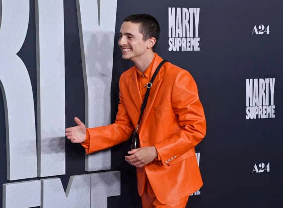 Cast member Timothee Chalamet attends the special screening of the motion picture sports drama Marty Supreme at the Samuel Goldwyn Theater in Beverly Hills, California on Monday, December 8, 2025. Storyline: Marty Mauser, a young man with a dream no one respects, goes to hell and back in pursuit of greatness.  LAP20251208811 JIMxRUYMEN