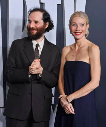 Cast member Gwyneth Paltrow (R) and director Josh Safdie attend the special screening of the motion picture sports drama Marty Supreme at the Samuel Goldwyn Theater in Beverly Hills, California on Monday, December 8, 2025. Storyline: Marty Mauser, a young man with a dream no one respects, goes to hell and back in pursuit of greatness.  LAP20251208835 JIMxRUYMEN