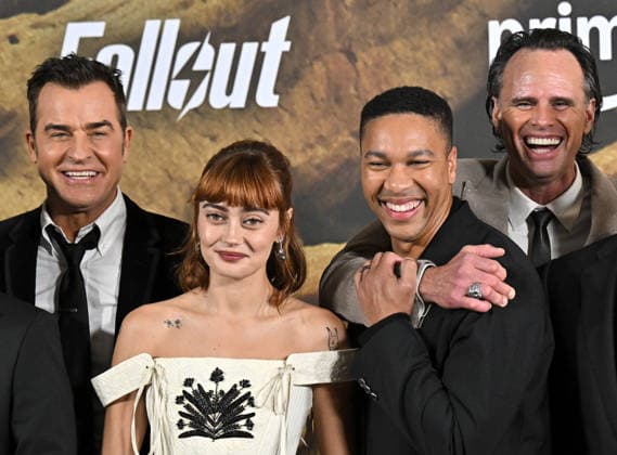 ˜Fallout™ Season 2 Premiere Justin Theroux, Ella Purnell, Walton Goggins and Aaron Moten arriving to Amazon Prime Video™s Fallout™ season 2 premiere held at the Academy Museum of Motion Pictures on December 8, 2025 in Los Angeles, Ca. Los Angeles Academy Museum of Motion Pictures California USA Copyright: xStarbuck AFF-USA.COMx