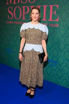 ABBberlin Nikola Kastner actress on the blue carpet at the cinema premiere of the Amazon prime series of MISS SOPHIE SAME PROCEDURE AS EVERY YEAR at Claerchens Ballhaus on 08 12 2025 Berlin Berlin Germany