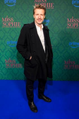 ABBberlin Max von Pufendorf actor on the blue carpet at the cinema premiere of the Amazon prime series of MISS SOPHIE SAME PROCEDURE AS EVERY YEAR at Claerchens Ballhaus on 08 12 2025 Berlin Berlin Germany