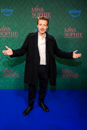 ABBberlin Max von Pufendorf actor on the blue carpet at the cinema premiere of the Amazon prime series of MISS SOPHIE SAME PROCEDURE AS EVERY YEAR at Claerchens Ballhaus on 08 12 2025 Berlin Berlin Germany