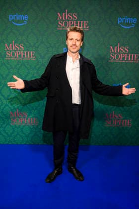 ABBberlin Max von Pufendorf actor on the blue carpet at the cinema premiere of the Amazon prime series of MISS SOPHIE SAME PROCEDURE AS EVERY YEAR at Claerchens Ballhaus on 08 12 2025 Berlin Berlin Germany