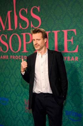 ABBberlin Max von Pufendorf actor on the blue carpet at the cinema premiere of the Amazon prime series of MISS SOPHIE SAME PROCEDURE AS EVERY YEAR at Claerchens Ballhaus on 08 12 2025 Berlin Berlin Germany
