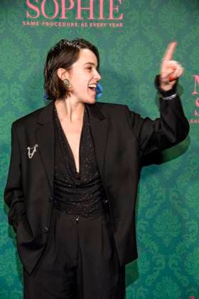 ABBberlin Lilly Marie Vogler actress on the blue carpet at the cinema premiere of the Amazon prime series of MISS SOPHIE SAME PROCEDURE AS EVERY YEAR at Claerchens Ballhaus on 08 12 2025 Berlin Berlin Germany