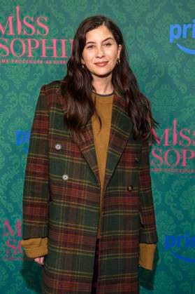 ABBberlin Bianca Nawrath actress on the blue carpet at the cinema premiere of the Amazon prime series of MISS SOPHIE SAME PROCEDURE AS EVERY YEAR at Claerchens Ballhaus on 08 12 2025 Berlin Berlin Germany