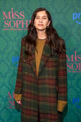 ABBberlin Bianca Nawrath actress on the blue carpet at the cinema premiere of the Amazon prime series of MISS SOPHIE SAME PROCEDURE AS EVERY YEAR at Claerchens Ballhaus on 08 12 2025 Berlin Berlin Germany