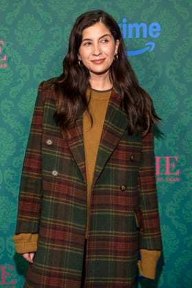 ABBberlin Bianca Nawrath actress on the blue carpet at the cinema premiere of the Amazon prime series of MISS SOPHIE SAME PROCEDURE AS EVERY YEAR at Claerchens Ballhaus on 08 12 2025 Berlin Berlin Germany
