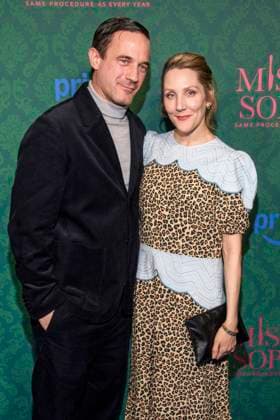 ABBberlin Sönke Möhring Soenke Moehring and Nikola Kastner actors on the blue carpet at the cinema premiere of the Amazon prime series of MISS SOPHIE SAME PROCEDURE AS EVERY YEAR at Claerchens Ballhaus on 08 12 2025 Berlin Berlin Germany