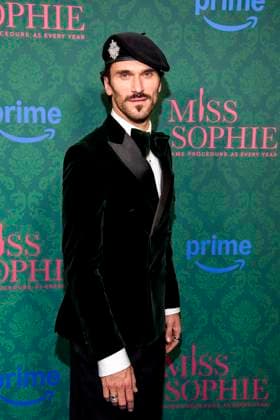 ABBberlin Vladimir Korneev actress on the blue carpet at the cinema premiere of the Amazon prime series of MISS SOPHIE SAME PROCEDURE AS EVERY YEAR at Claerchens Ballhaus on 08 12 2025 Berlin Berlin Germany