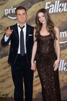 Fallout Premiere - Los Angeles, USA LOS ANGELES, USA. December 08, 2025: Justin Theroux & Nicole Brydon Bloom at the season 2 premiere of Fallout at the Academy Museum. Los Angeles CA USA  Copyright: xPaulxSmith Featureflashx