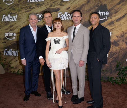 Fallout Premiere - Los Angeles, USA LOS ANGELES, USA. December 08, 2025: Kyle MacLachlan, Justin Theroux, Ella Purnell, Walton Goggins & Aaron Moten at the season 2 premiere of Fallout at the Academy Museum. Los Angeles CA USA  Copyright: xPaulxSmith Featureflashx