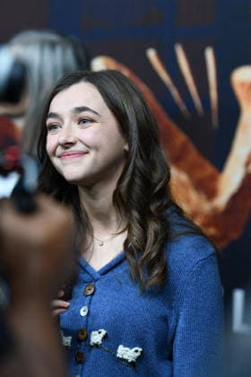 December 8, 2025, Lehi, Utah, USA: ASHLEY BOETTCHER, voice of Teen Zeruiah in DAVID, attends the world premiere of DAVID at Megaplex Theatres Thanksgiving Point in Lehi, Utah, USA. Lehi USA - ZUMAm292 20251208_znp_m292_063 Copyright: xCharles-McClintockxWilsonx