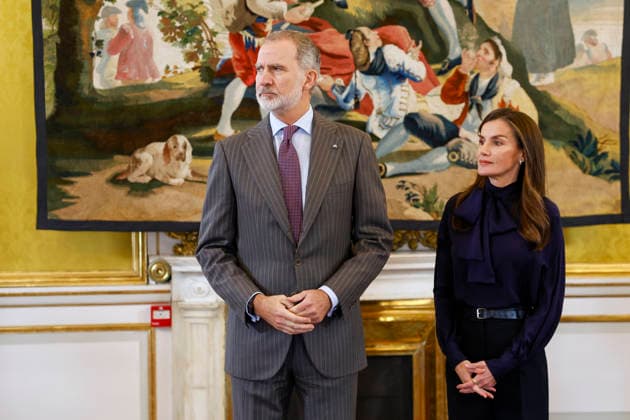 King Felipe VI and Queen Letizia chair the annual meeting of the Cervantes Institute Patronage in Aranjuez town, Madrid province, central Spain, 09 December 2025. Annual meeting of the Cervantes Institute Patronage !ACHTUNG: NUR REDAKTIONELLE NUTZUNG!  Copyright: xChemaxMoyax GRAF737 20251209-55018777772_1