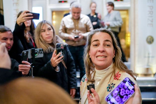 Nobel Peace Prize 2025 Oslo 20251209 Guests arrive at the Grand hotel in Oslo on Tuesday afternoon in connection with the awarding of the Nobel Peace Prize 2025 The Venezuelan opposition leader Ma  Copyright: xCorneliusxPoppex xNTBx